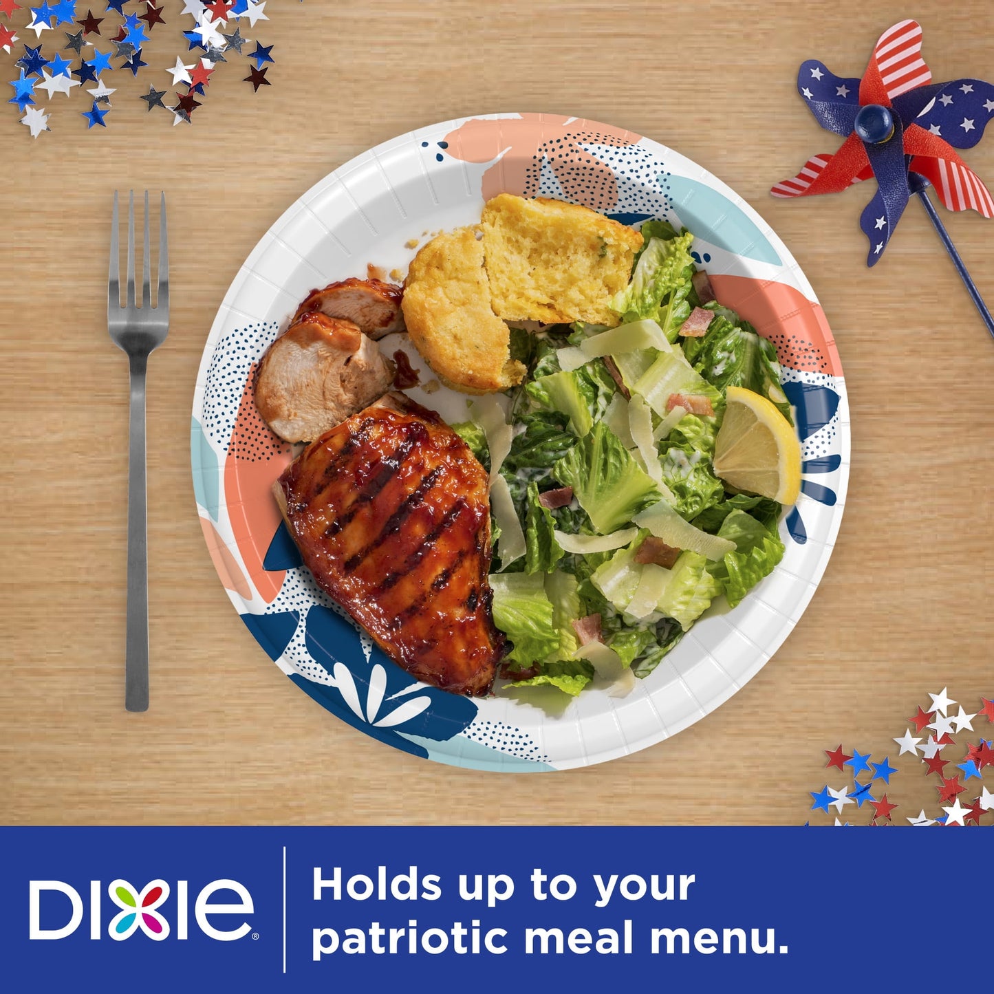 Dixie Disposable Paper Plates, 10", Multi-Color, 210 Count