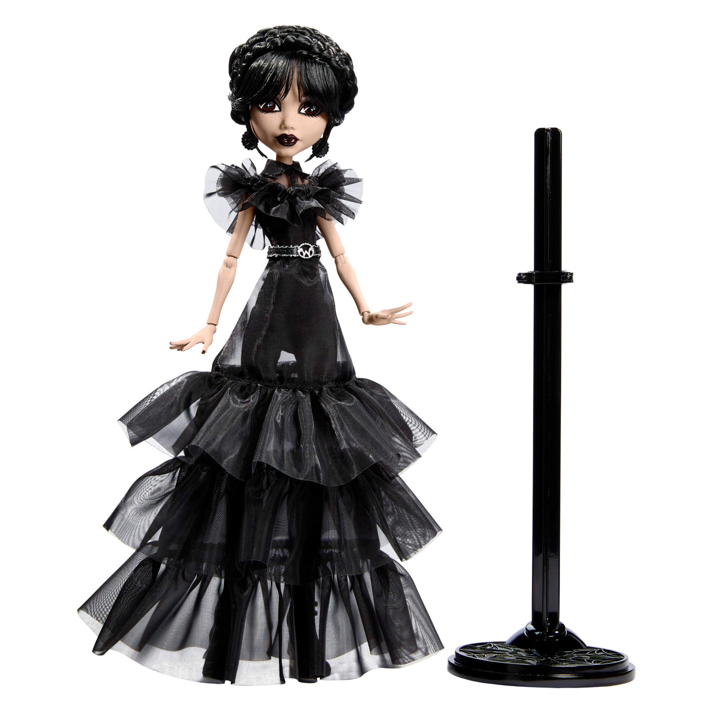Monster High Wednesday Collectible Doll, Rave'N Wednesday in Black Gown Inspired by Dance Scene