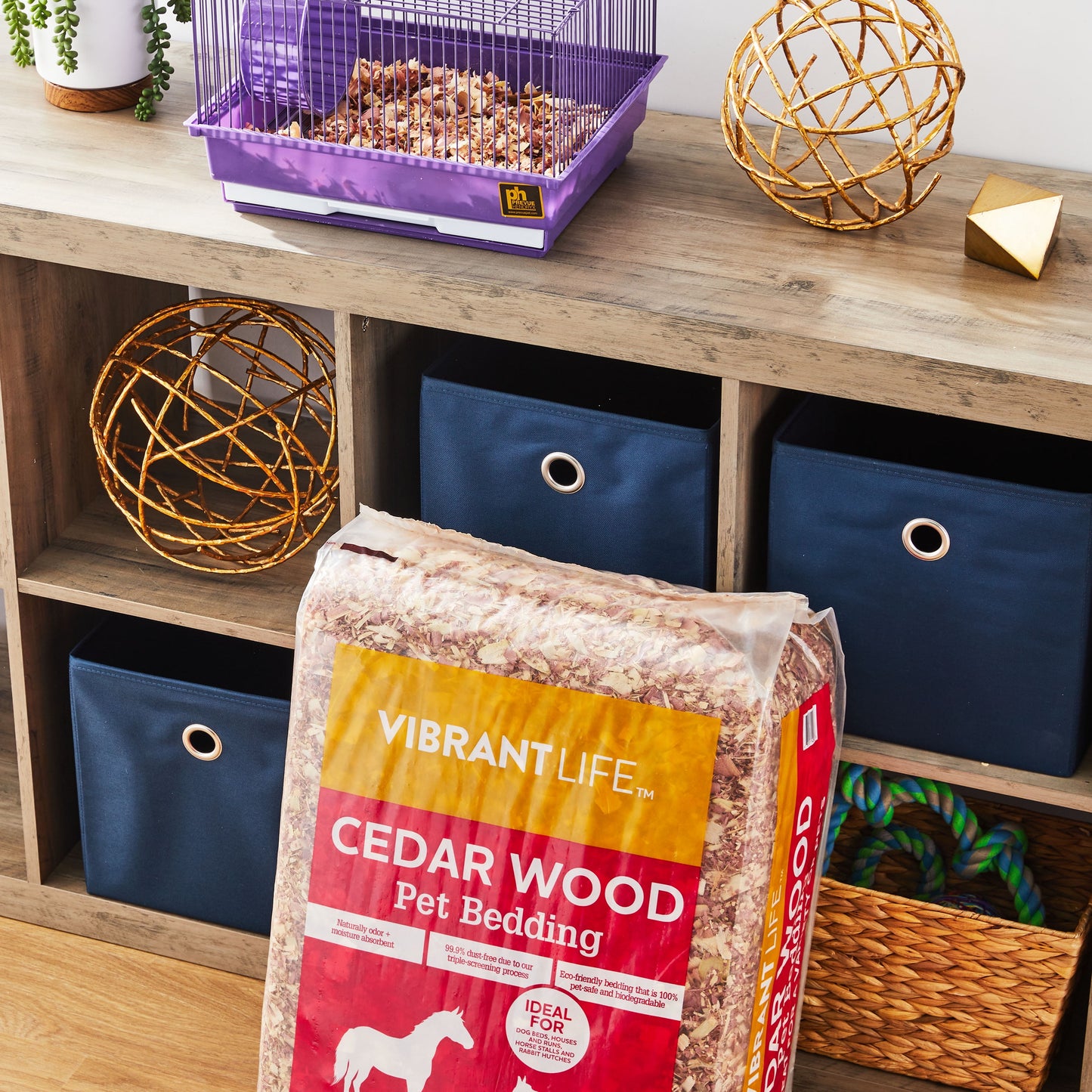 (2 pack) Vibrant Life Cedar Wood Pet Bedding, 141 L Bag