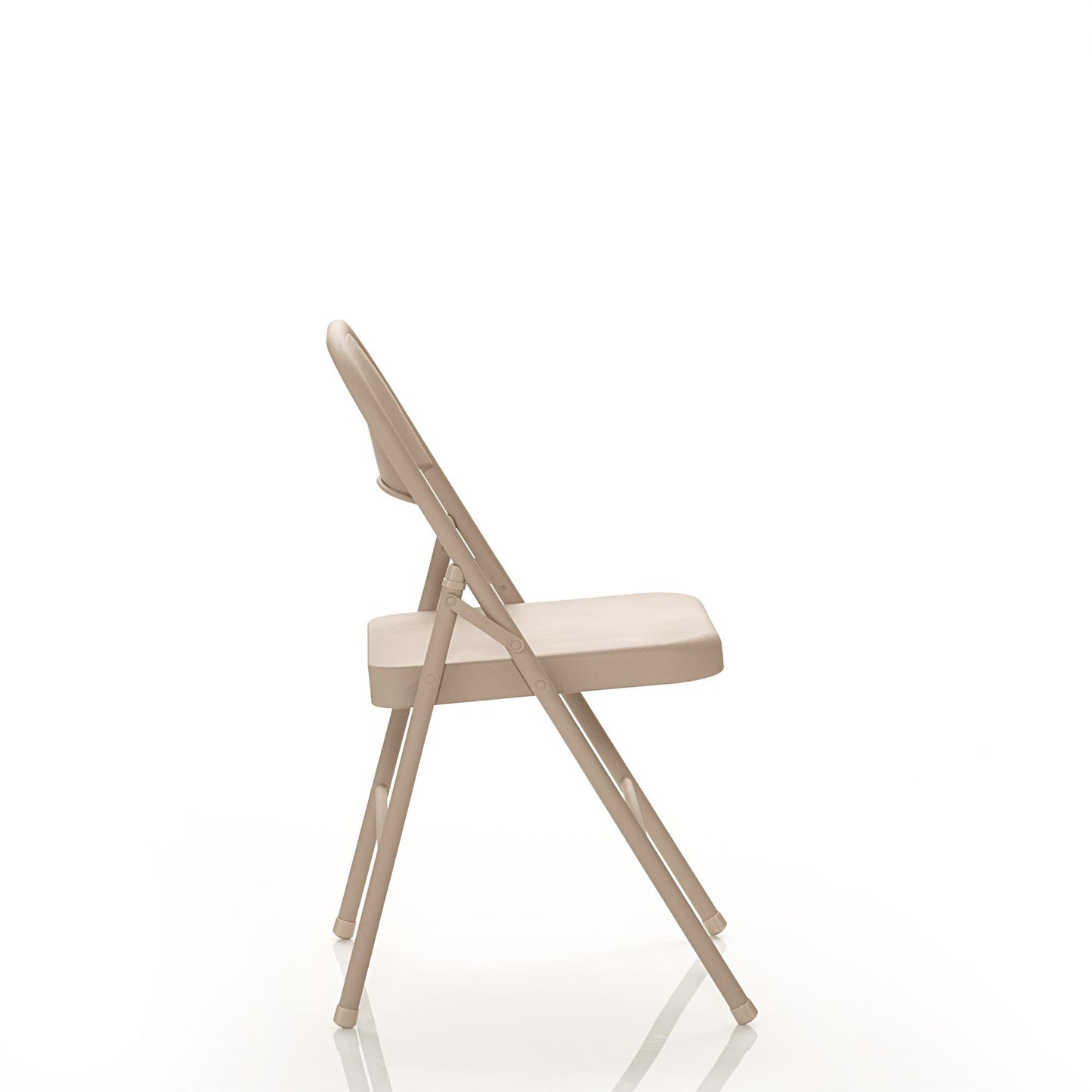 Mainstays All-Steel Metal Folding Chair, Beige (Set of 4)
