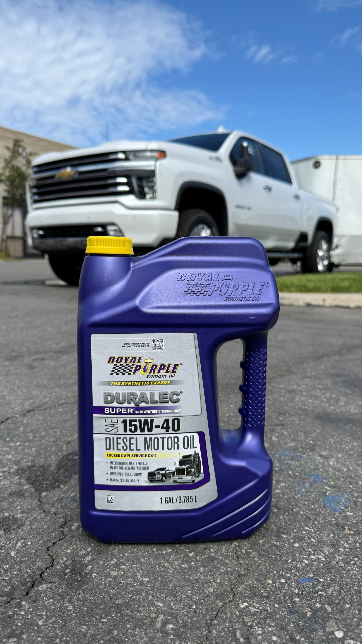 Royal Purple Duralec Super 15W-40 Diesel Motor Oil, Diesel Vehicles, 7.7 lbs, 1 Gallon