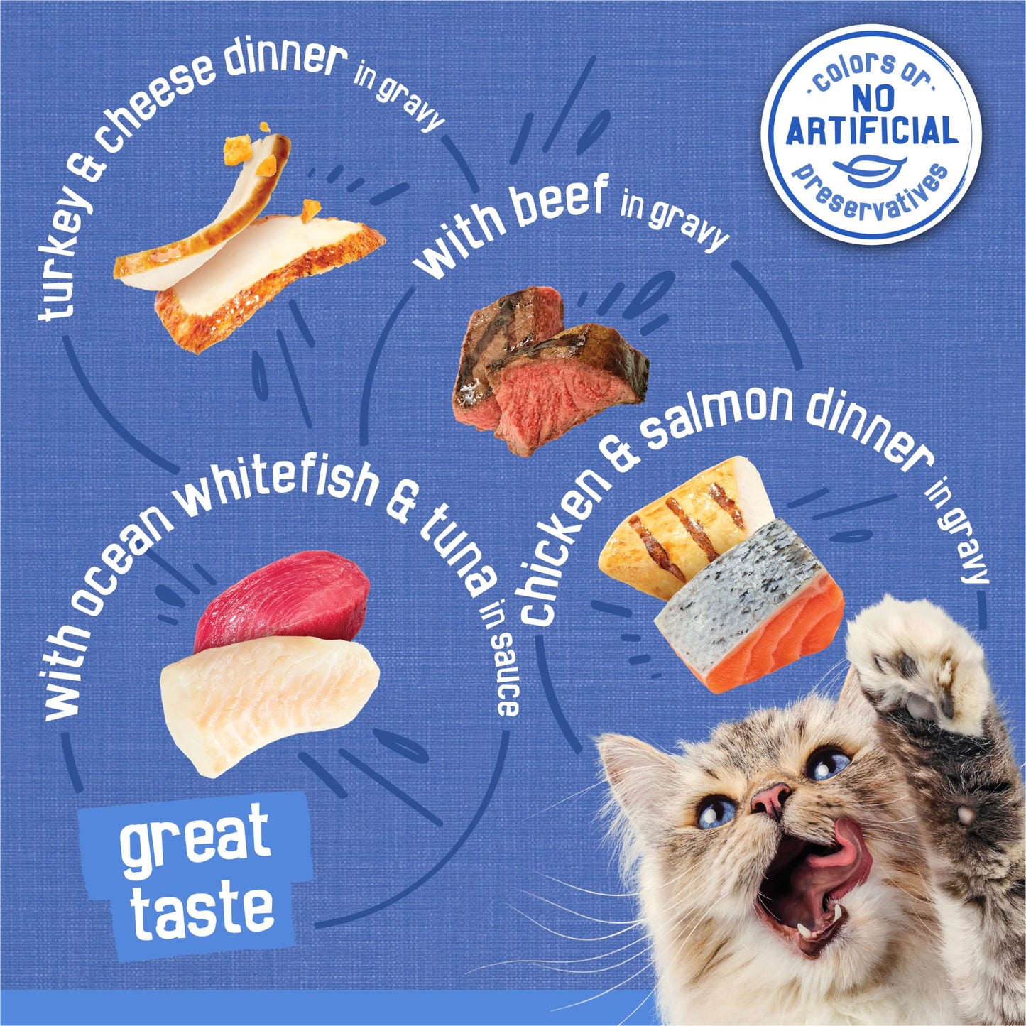 Purina Friskies Shreds Gravy Variety Pack, Wet Cat Food, 5.5 oz Cans