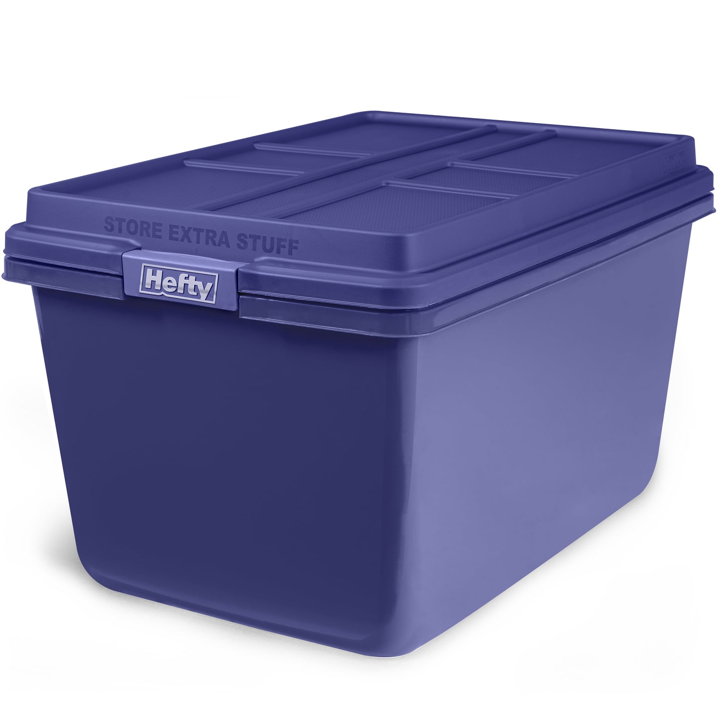 Sterilite Large Storage Bin, 18 Gallon Durable Plastic Storage Tote with Snap-on Lid, Light Blue, 8 Pack