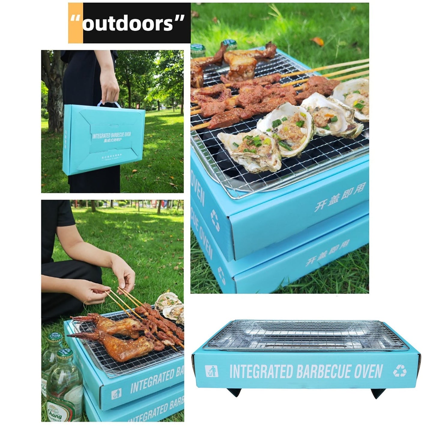 GasOne 14 Inch Portable Charcoal Grills - Portable Grill - for BBQ