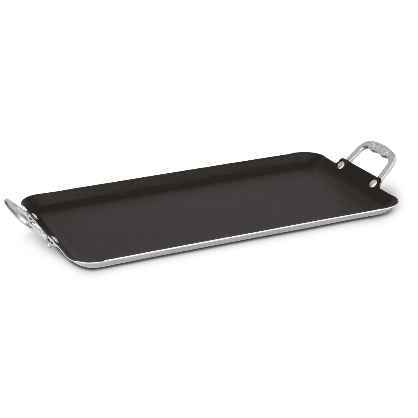 IMUSA Nonstick Stovetop Double Burner Griddle with Metal Handles, 19-Inch, Black