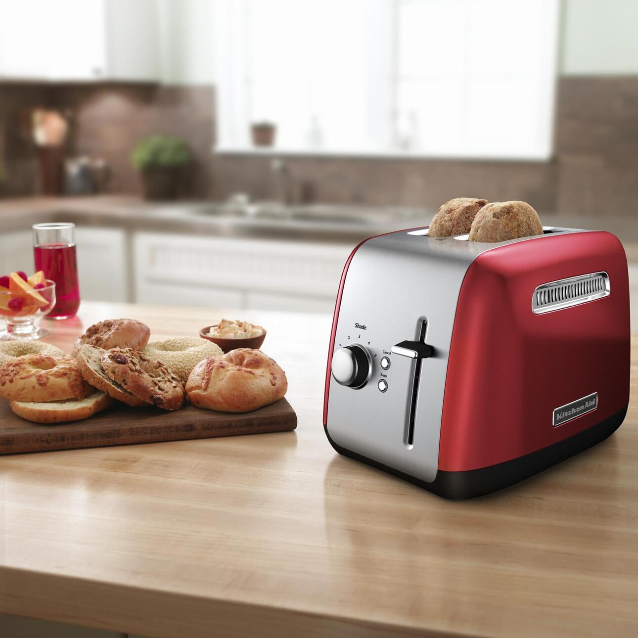 KitchenAid 2-Slice Toaster with Manual Lift Lever, Empire Red (KHM2115ER)