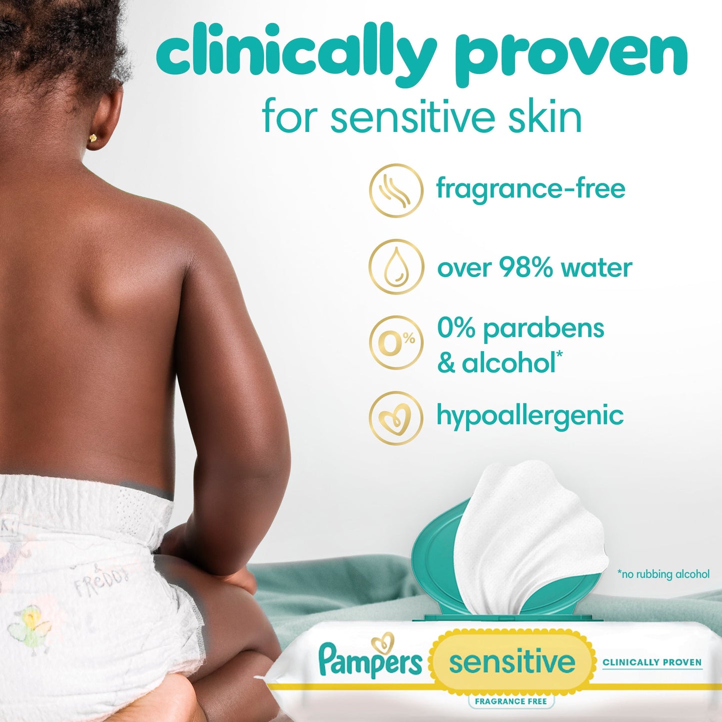 Baby Wipes Pampers Sensitive 1008 Wipes, 18X
