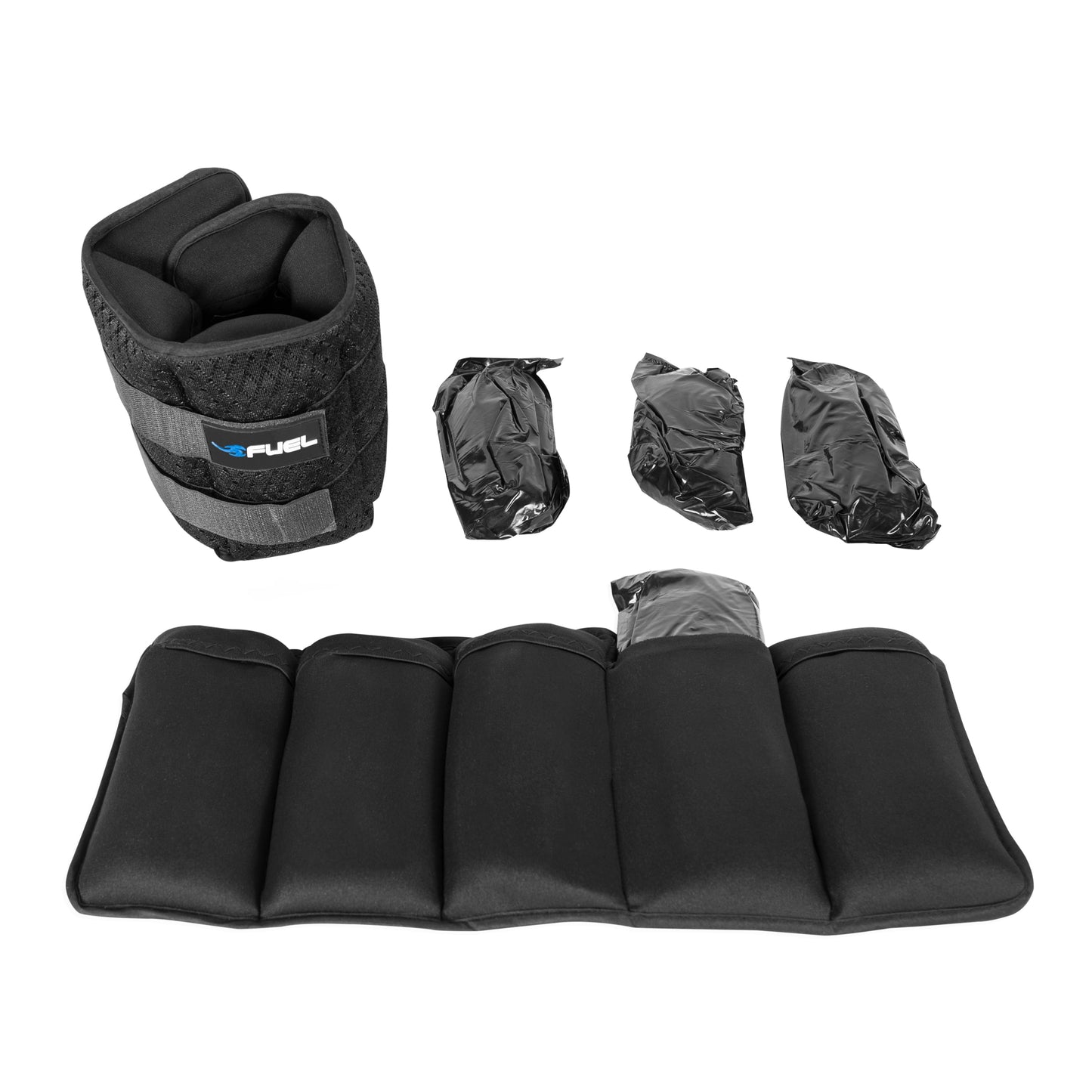 Fuel Pureformance Unisex Adjustable Wrist & Ankle Weights, 10-Pound Pair (20lb Total - 5 Removable Weight Packs)