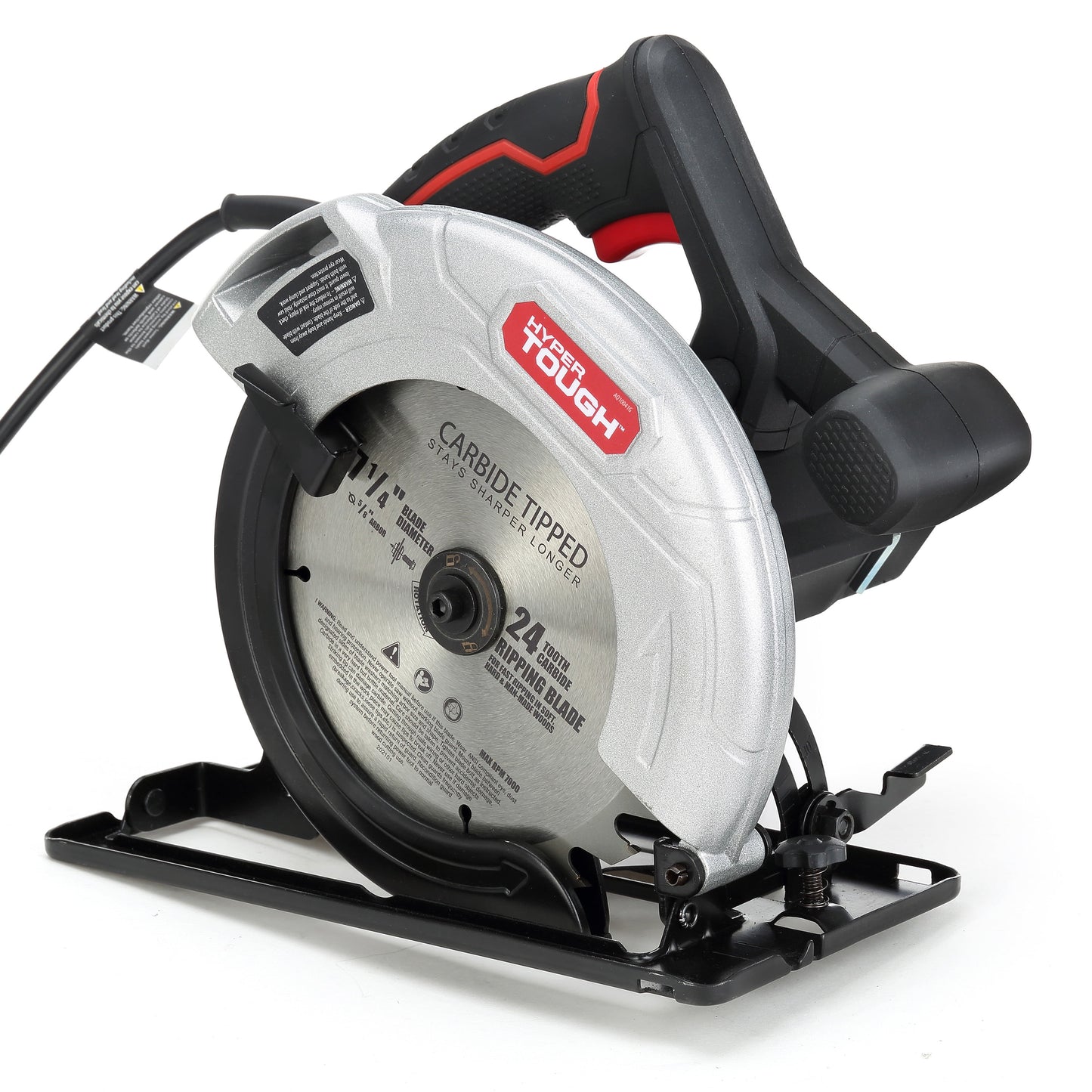 Hyper Tough 12 Amp 7-1/4 Inch Corded Circular Saw with Steel Shoe and Adjustable Bevel