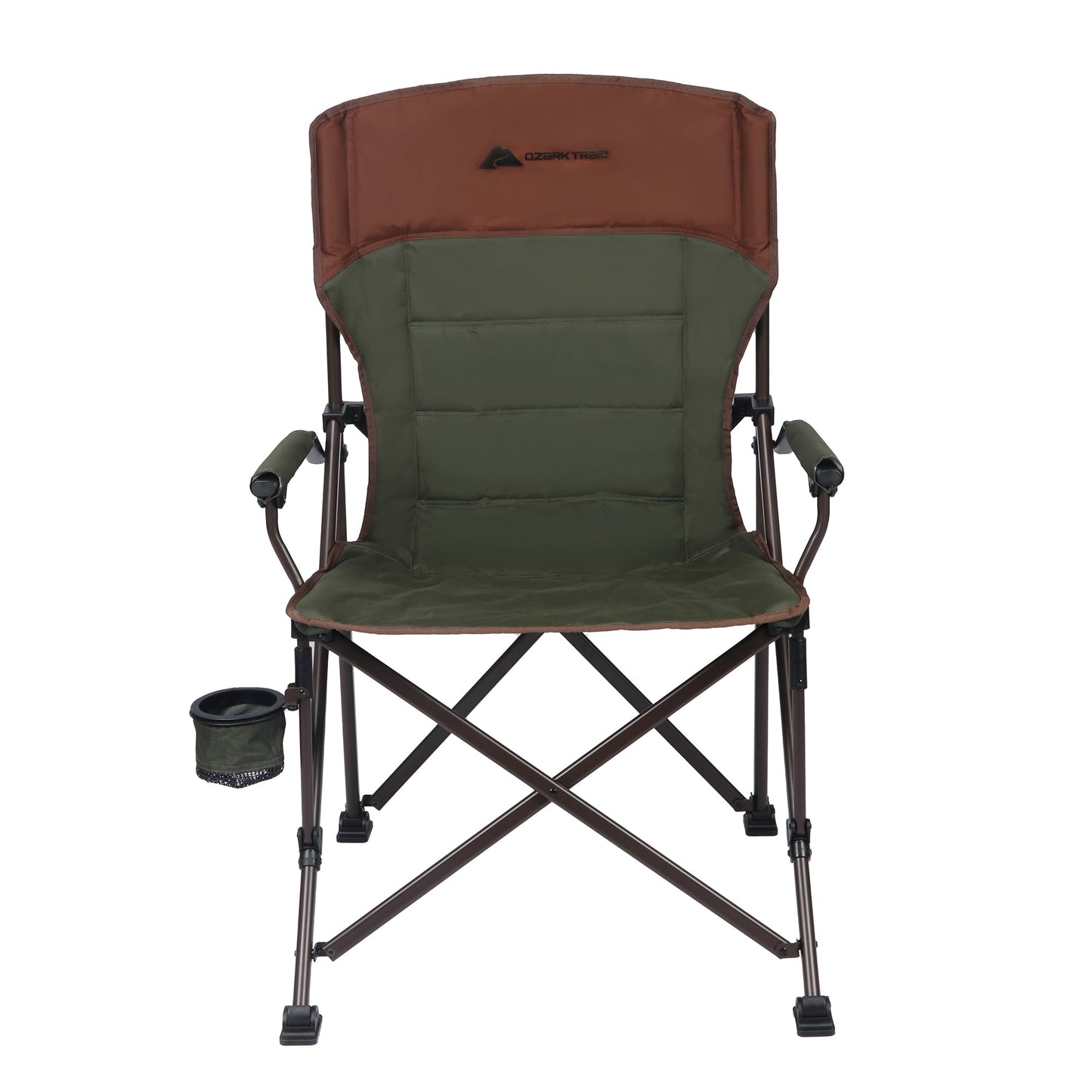 Seina Patriotic Outdoor Foldable Rocking Chair with Armrests, Cup Holder and Side Pocket, 300 lbs Capacity.