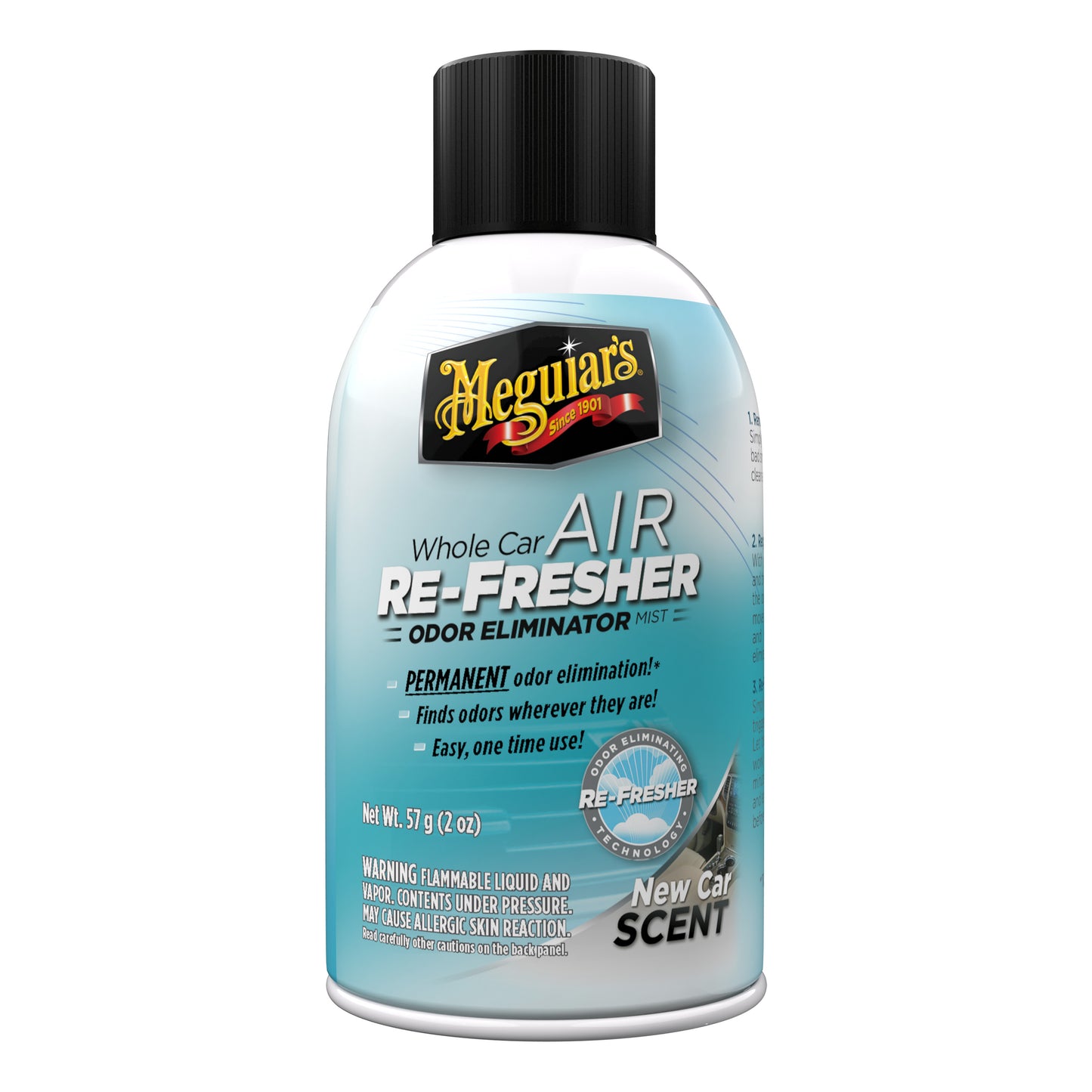 (2 pack) Meguiar's Whole Car Air Re-Fresher Odor Eliminator Mist, New Car Scent, G16402, 2 oz