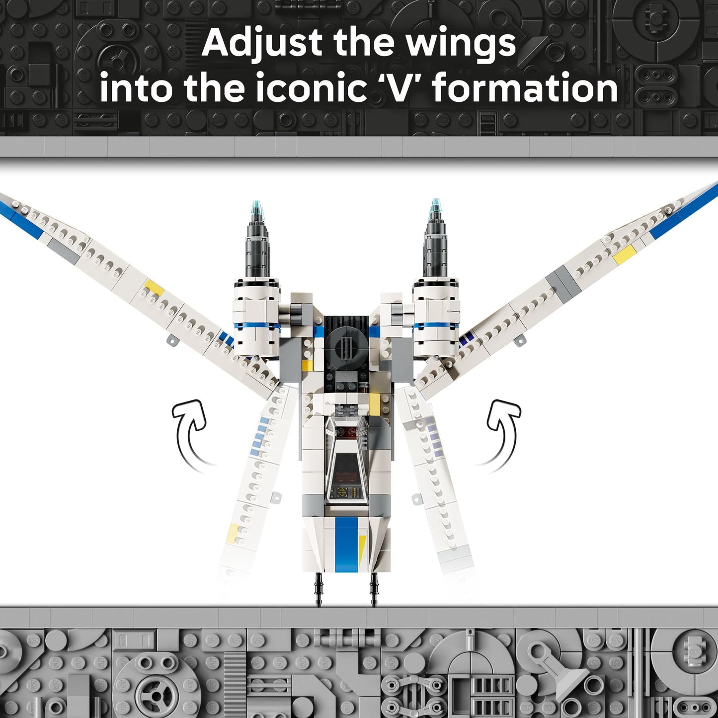LEGO Star Wars Rebel U-Wing Starfighter Building Set - Includes Cassian Andor, Dedra Meero and K-2SO - Model Action Toy for Andor Fans - Birthday Gift Idea for Boys, Girls, Kids, Ages 8+ - 75399