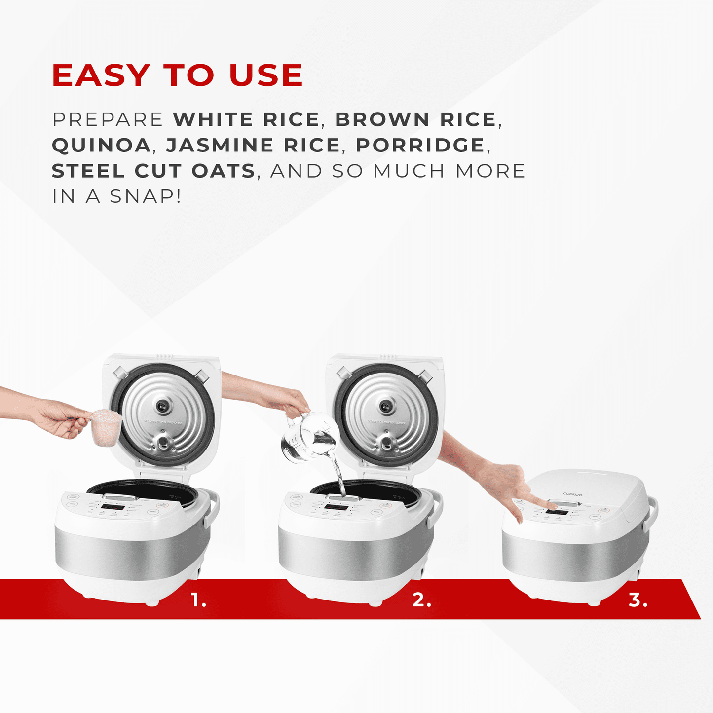 CUCKOO Rice Cooker & Warmer 6 Cup Uncooked / 12 cup Cooked, Smart Fuzzy Logic Ceramic Inner Pot White (CR-0605F)