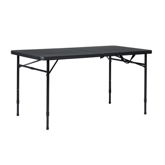 Mainstays 4' Adjustable Height Centerfold Folding Table, Black