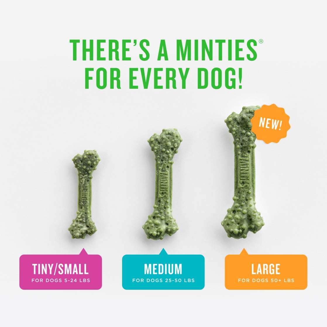 MINTIES Dog Dental Bone Treats, Dental Chews for Medium Dogs, 40 Count, Shelf-Stable