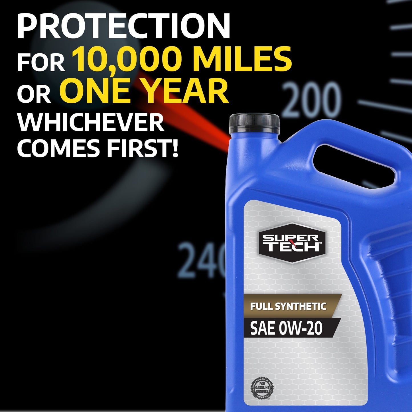 Super Tech Full Synthetic SAE 0W-20 Motor Oil, 5 Quarts