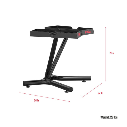FitRx SmartRack Dumbbell Stand, Dumbbell Rack and Kettlebell Weight Rack Stand for Home Gym