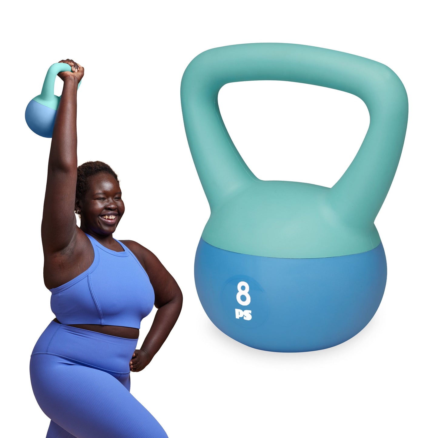 CAP, 30lb Neoprene Coated Kettlebell, Blue
