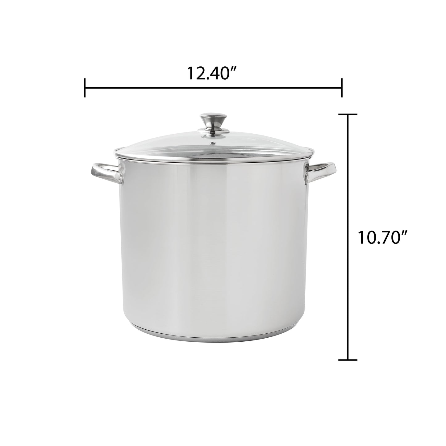 Mainstays Stainless Steel 20-Quart Stock Pot with Glass Lid