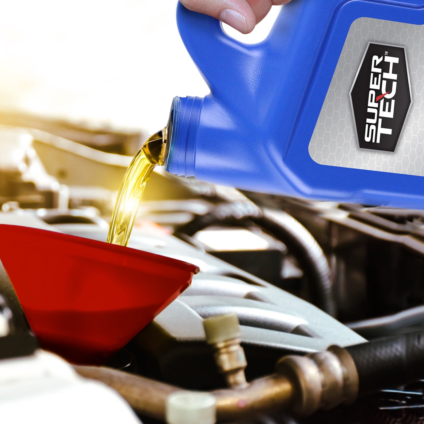 Super Tech All Mileage Synthetic Blend Motor Oil SAE 20W-50, 5 Quarts