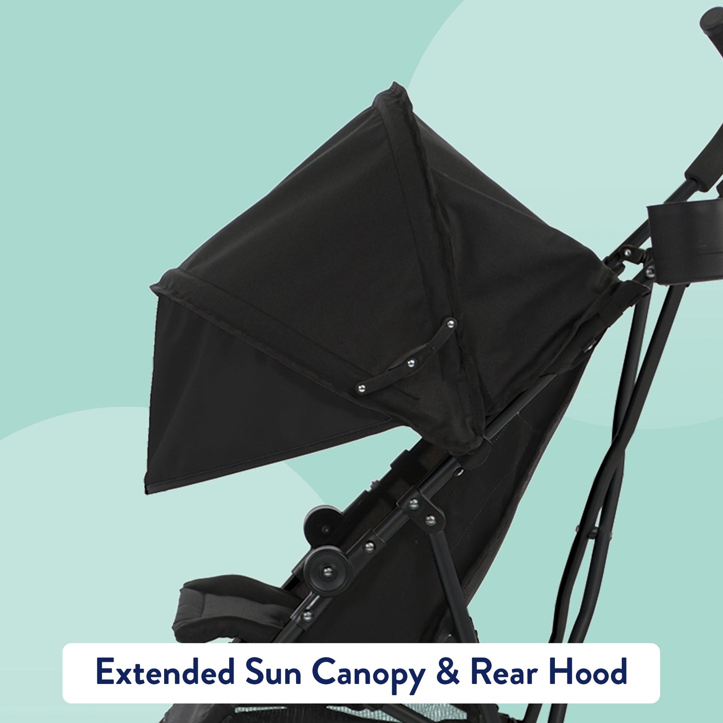 Kolcraft Cloud Umbrella Unisex 9.5 lb. Stroller, Black for Child/Toddler