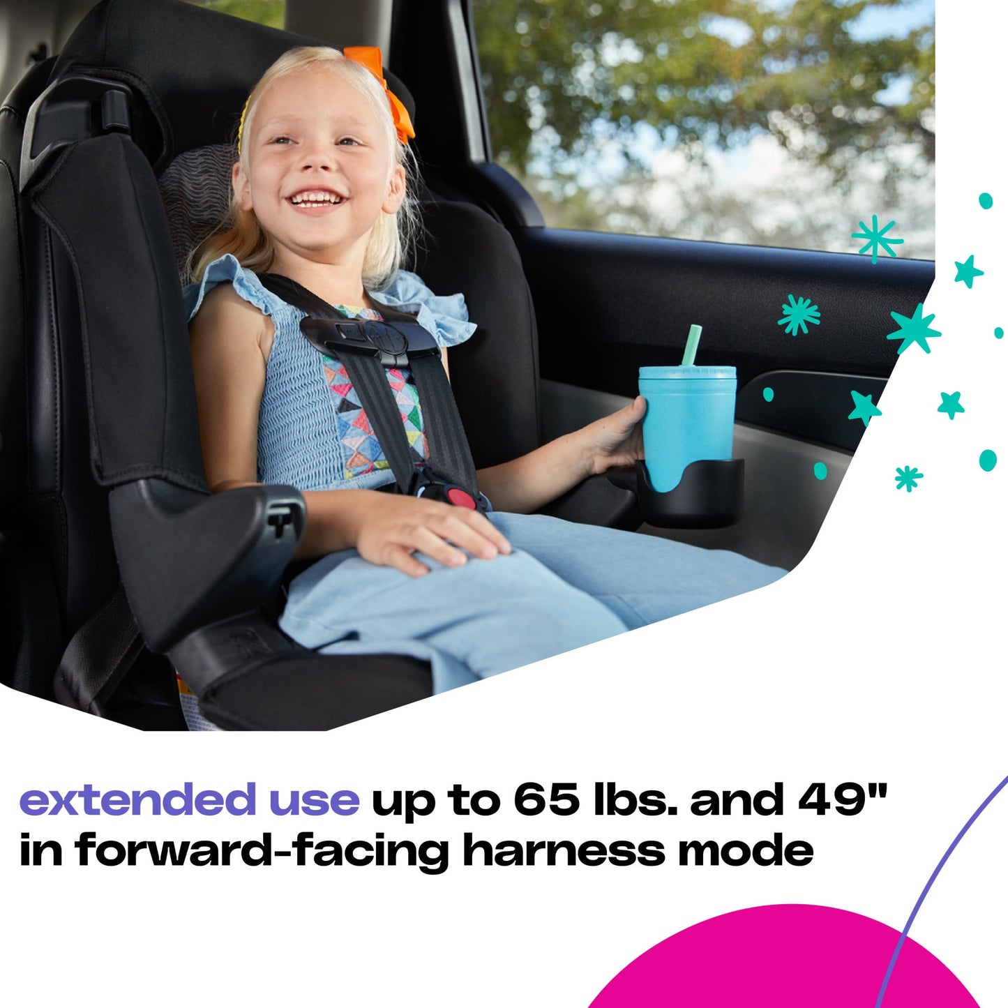 Cosco Kids Finale 2-in-1 Toddler Booster Car Seat, Braided Twine II, Harness Booster Car Seat
