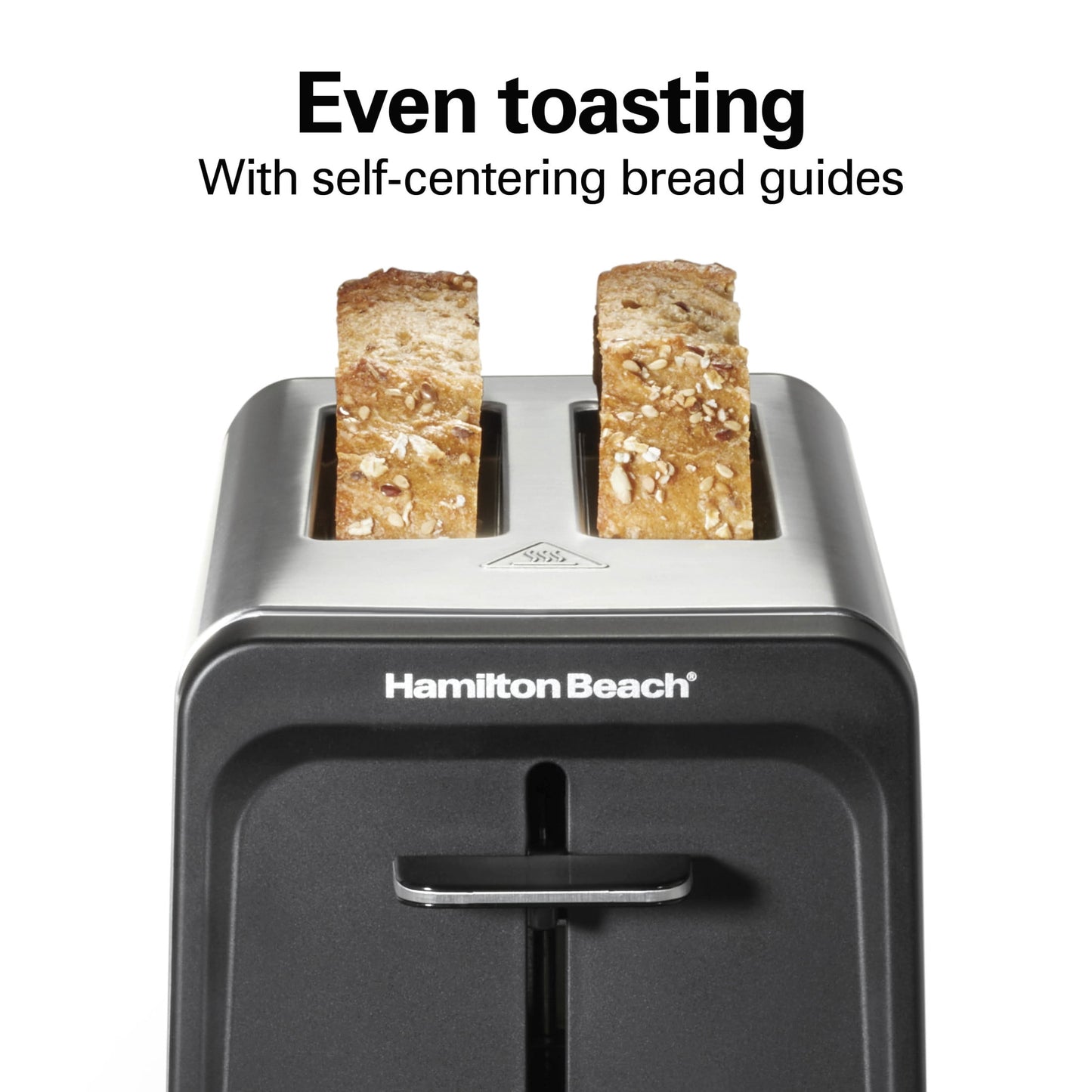 Hamilton Beach Contemporary 2-Slice Toaster with Wide Slots, Bagel Function, Toast Boost, Stainless Steel