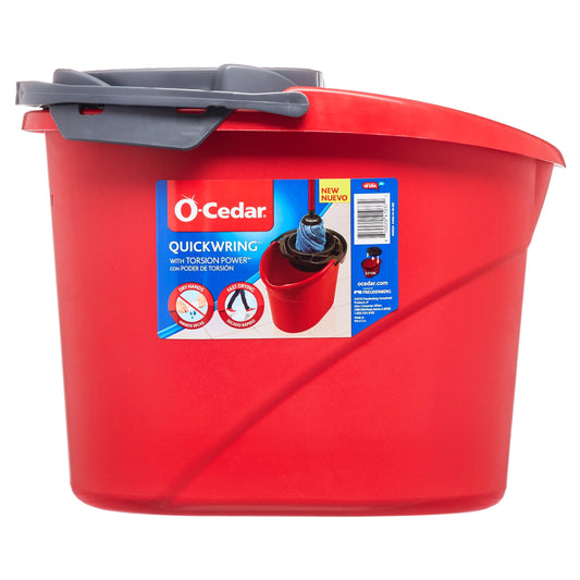 O-Cedar QuickWring™ 2.5 Gallon Mop Bucket with Wringer, Red