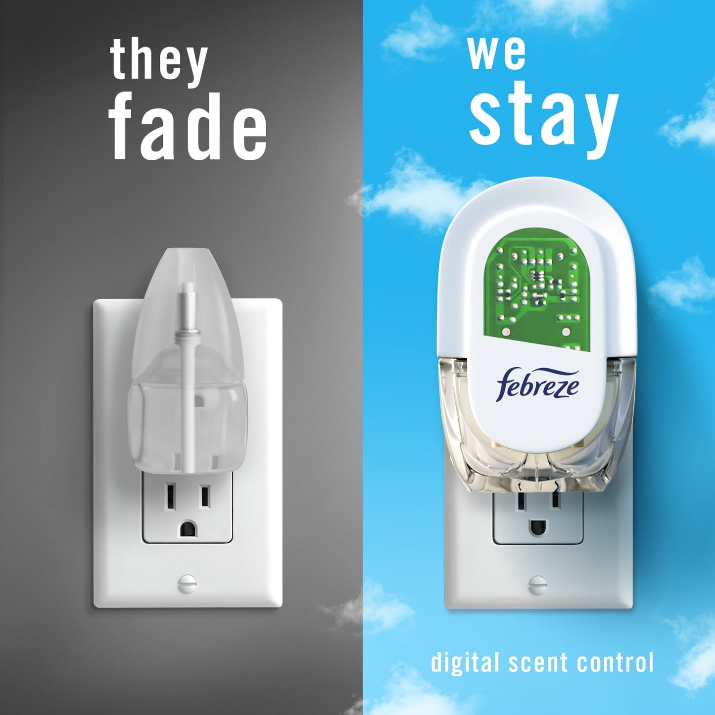Febreze Plug In Air Freshener Scented Oil Refill Linen & Sky, 4 Count