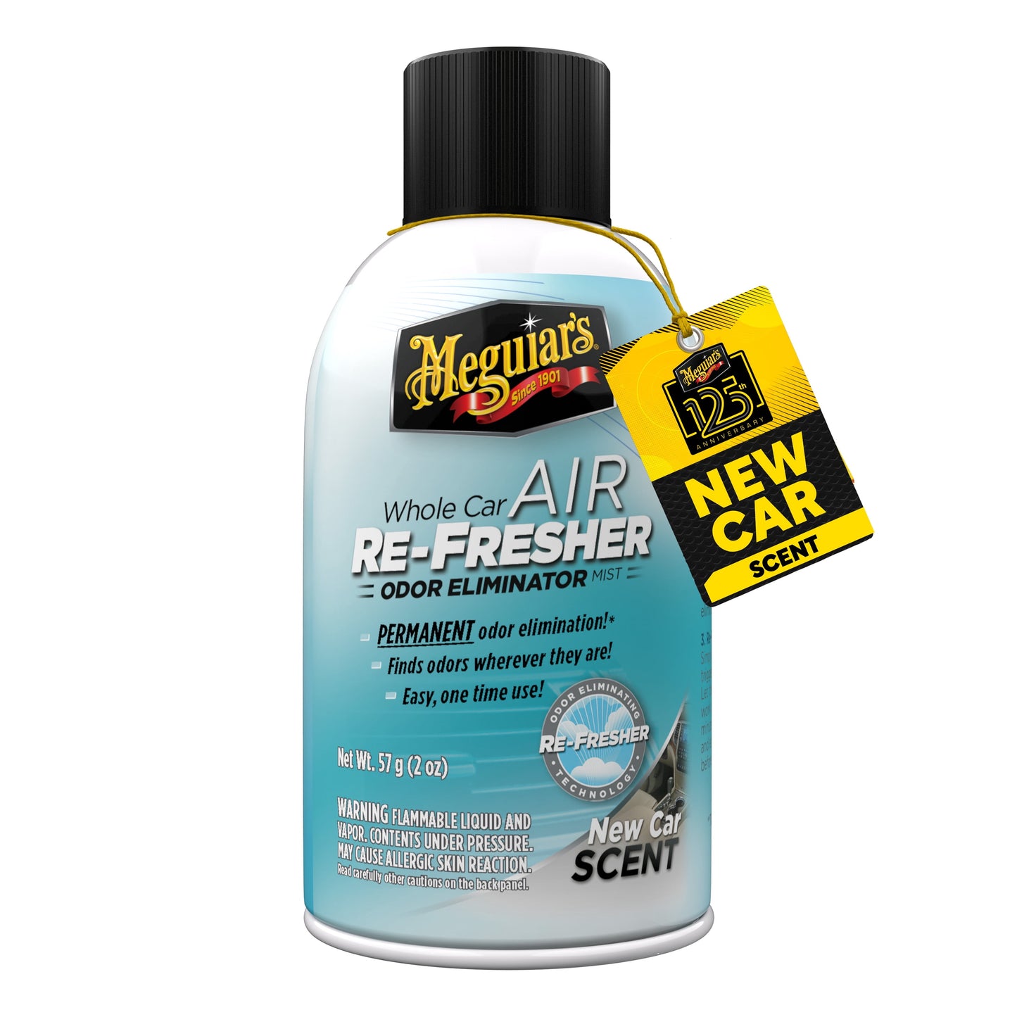 (2 pack) Meguiar's Whole Car Air Re-Fresher Odor Eliminator Mist, New Car Scent, G16402, 2 oz