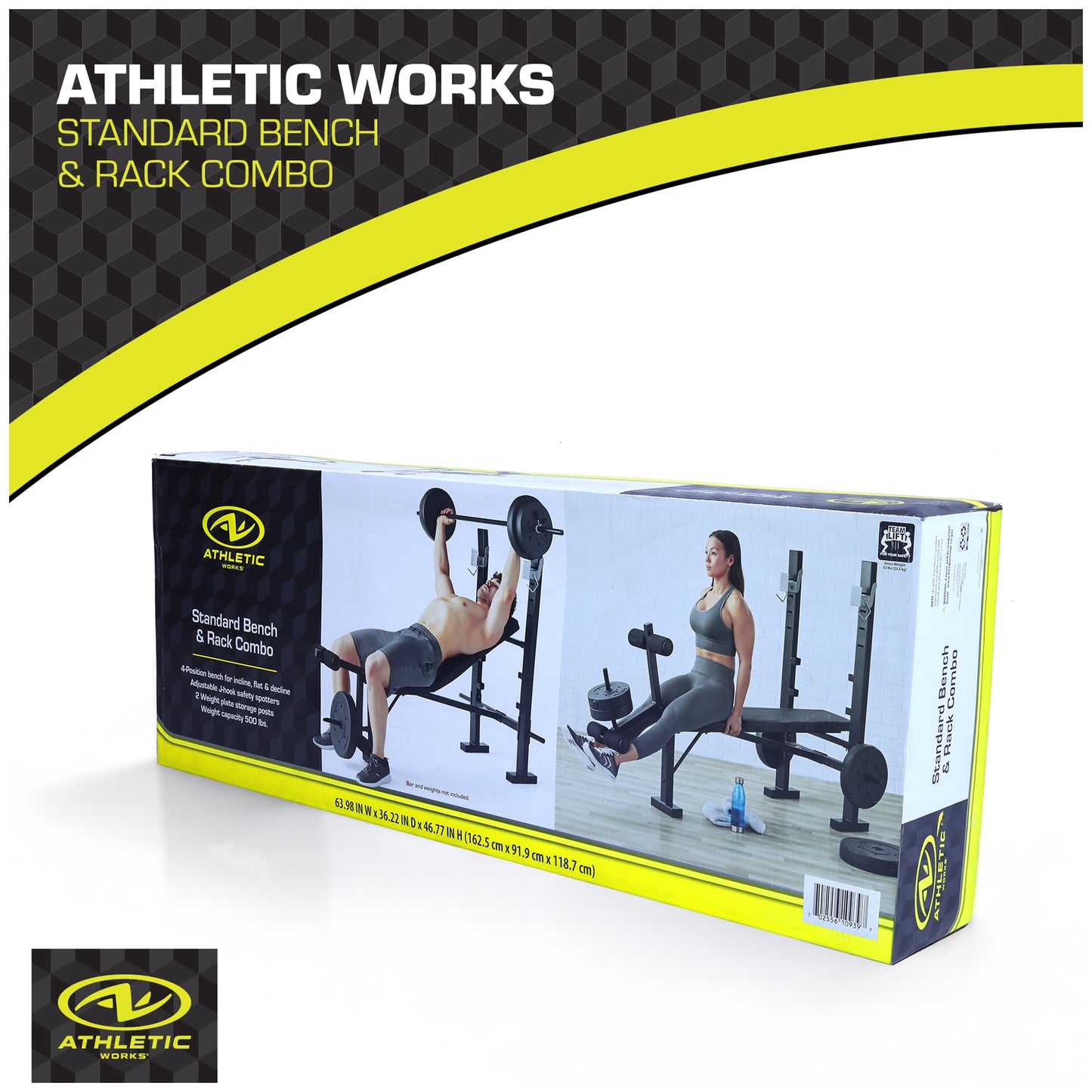 Athletic Works Standard Bench & Rack Combo with Leg Press
