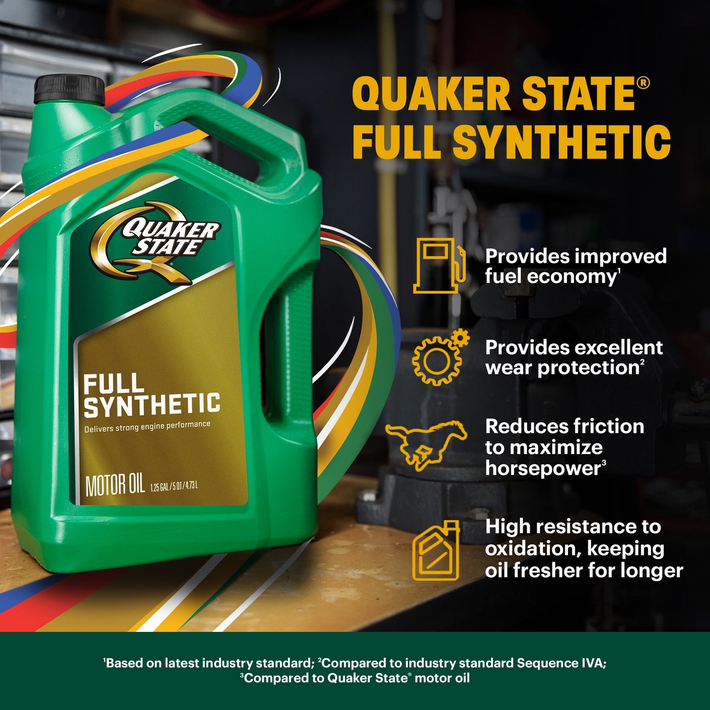 (2 pack) Quaker State Full Synthetic 5W-30 Motor Oil, 5-Quart