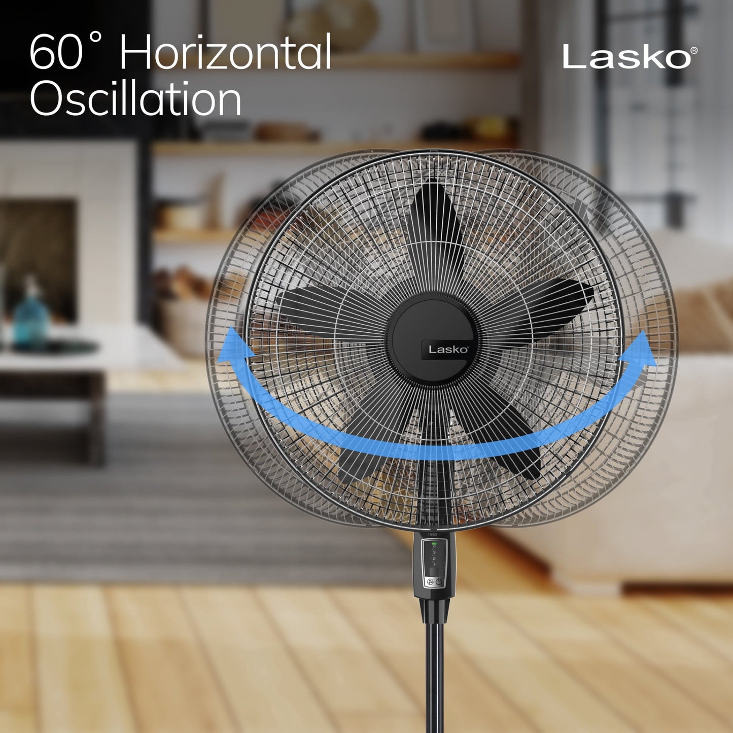 Lasko Cyclone 18" 3-Speed Oscillating, Adjustable Height Pedestal Fan S18910