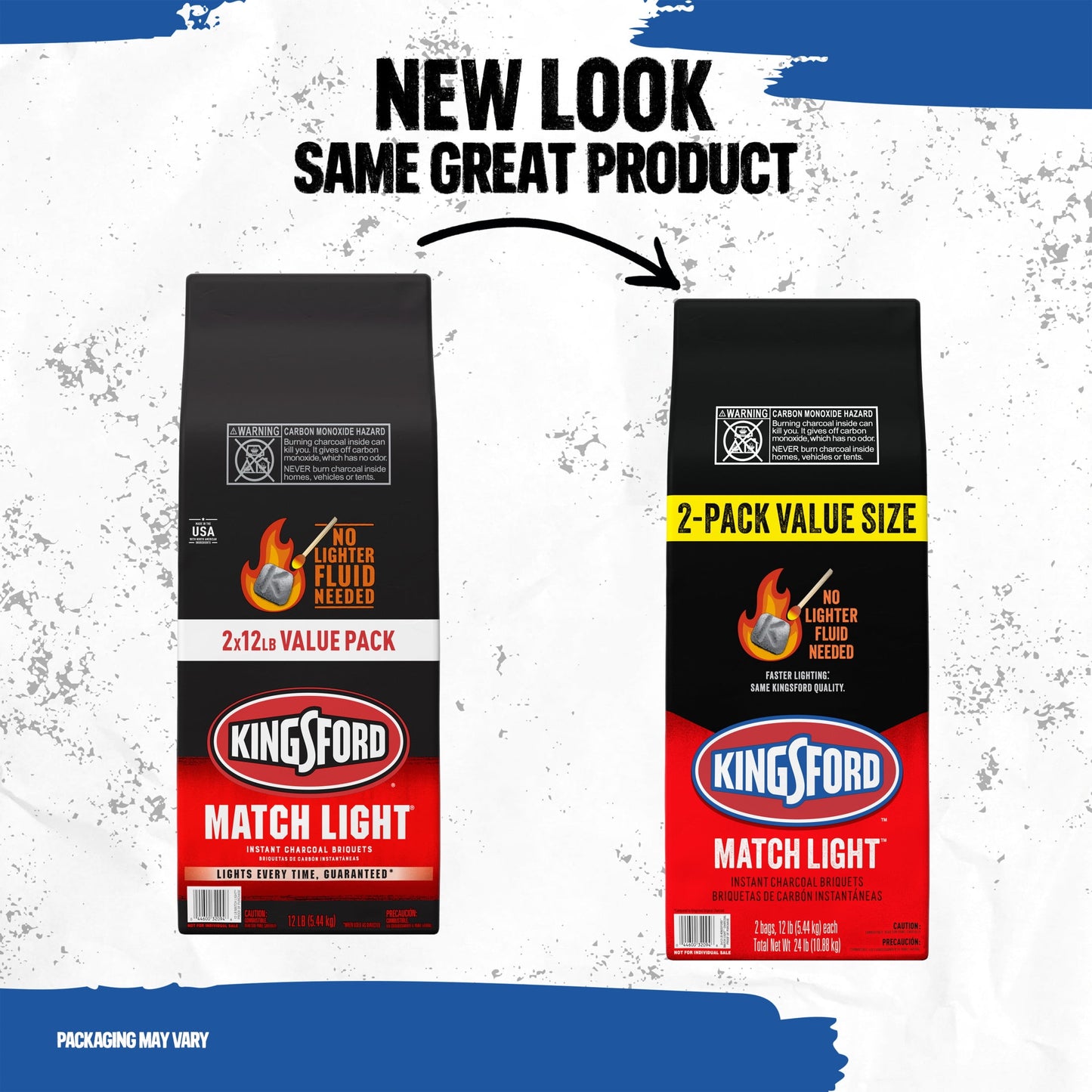 Kingsford Match Light Charcoal Briquets, 12 lbs (2 Pack)