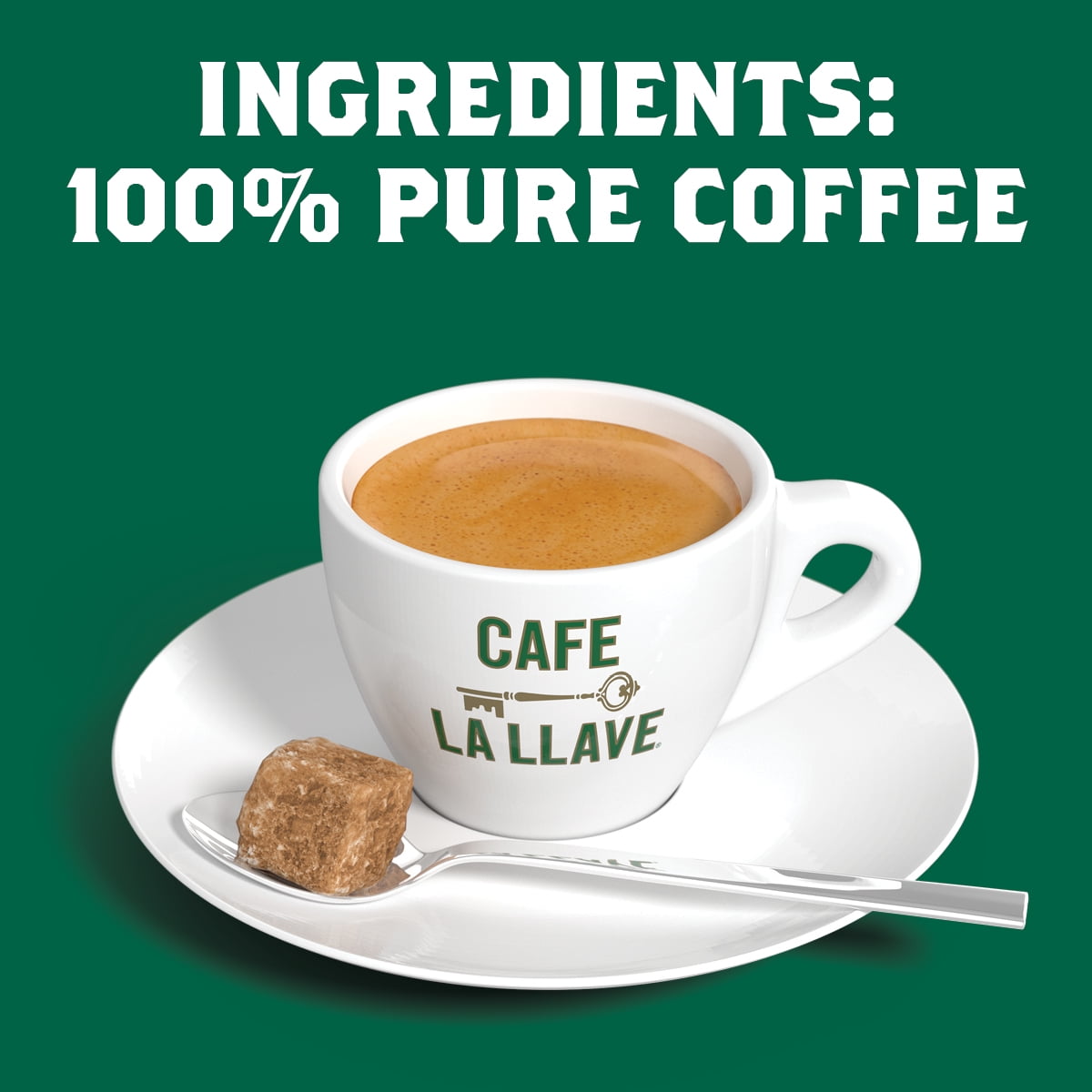 Cafe La Llave Espresso, Dark Roast Latin-Style Coffee Capsules, Intensity 11, 40 Count