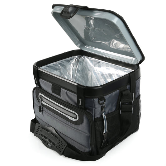 Titan by Arctic Zone 40 Can, 27 Quart Collapsible Zipperless Soft Cooler, Basalt Gray