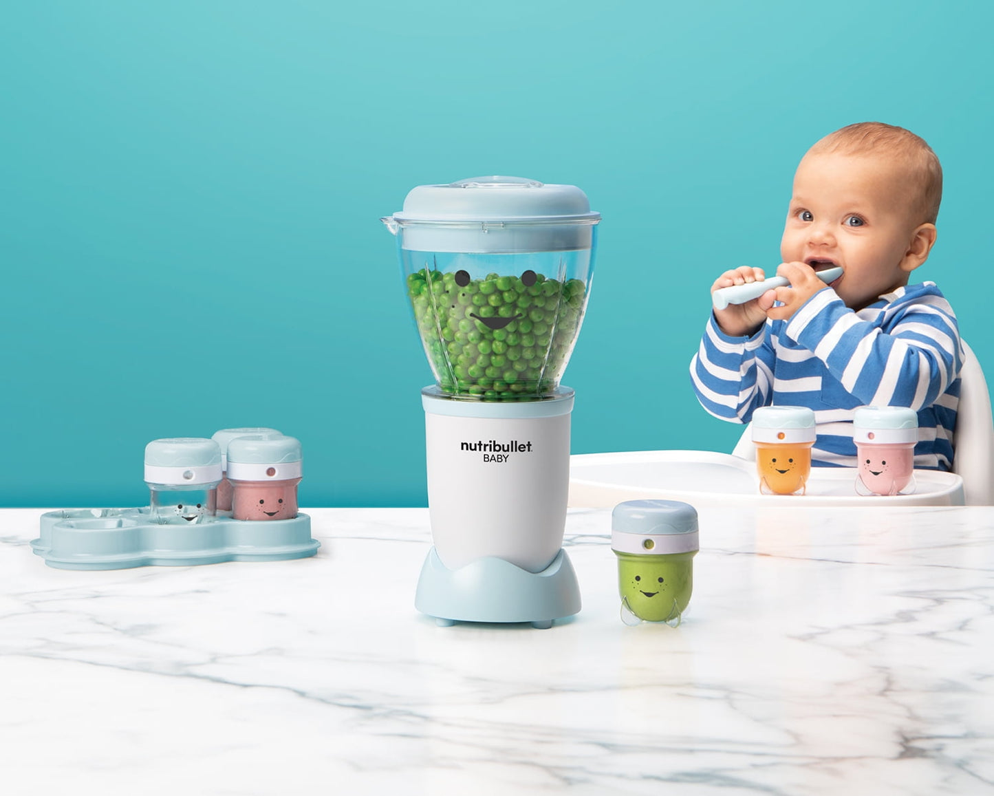 nutribullet Baby Food Blender NBY10100, Blue/White