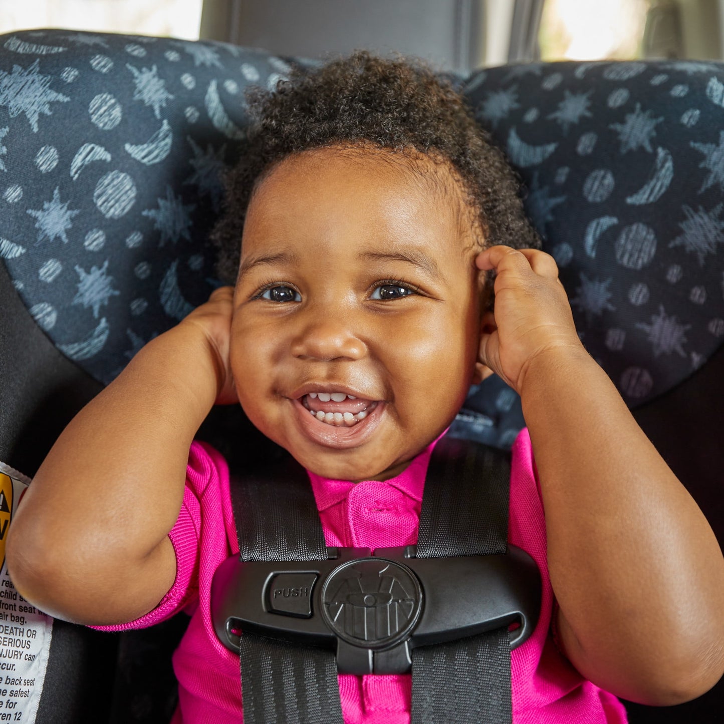 Cosco Kids Scenera Extend Infant & Toddler Car Seat, Convertible Car Seat, Moonlit Night, Black