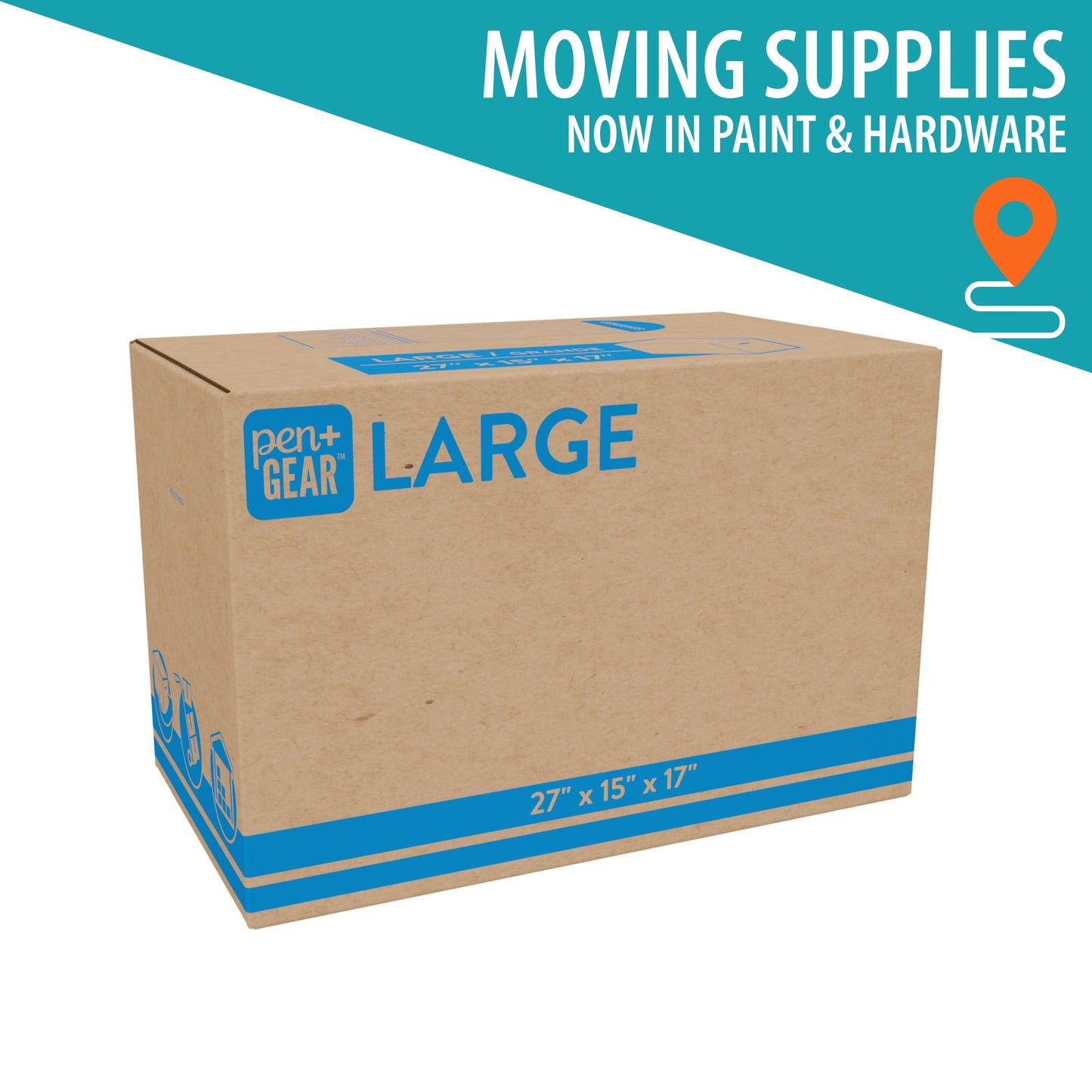 (10 pack) Pen+Gear Large Moving Boxes, 27L x 15W x 17H, Kraft