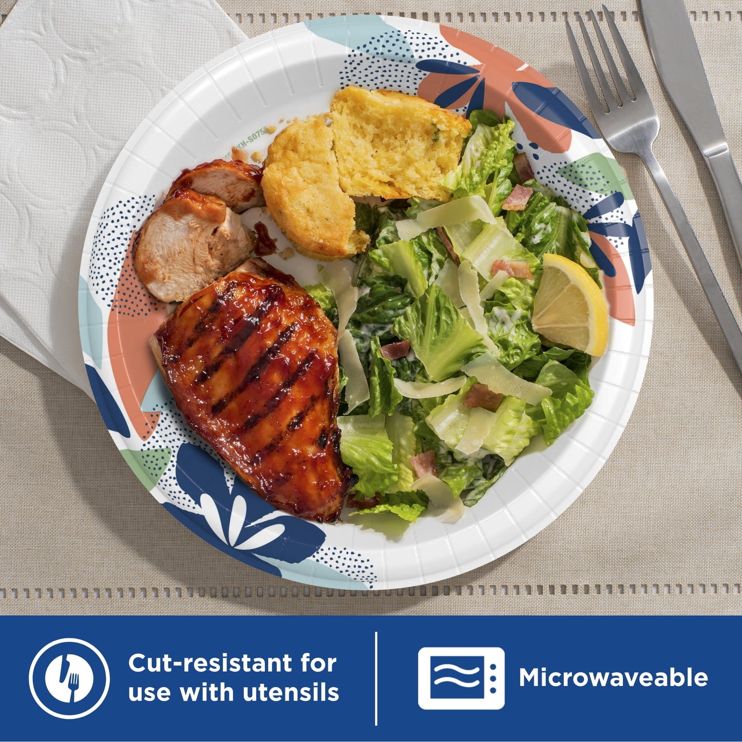 Dixie Disposable Paper Plates, 10", Multi-Color, 210 Count