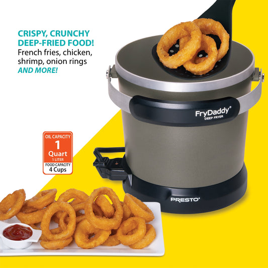 Presto FryDaddy Electric Deep Fryer, Black 05428