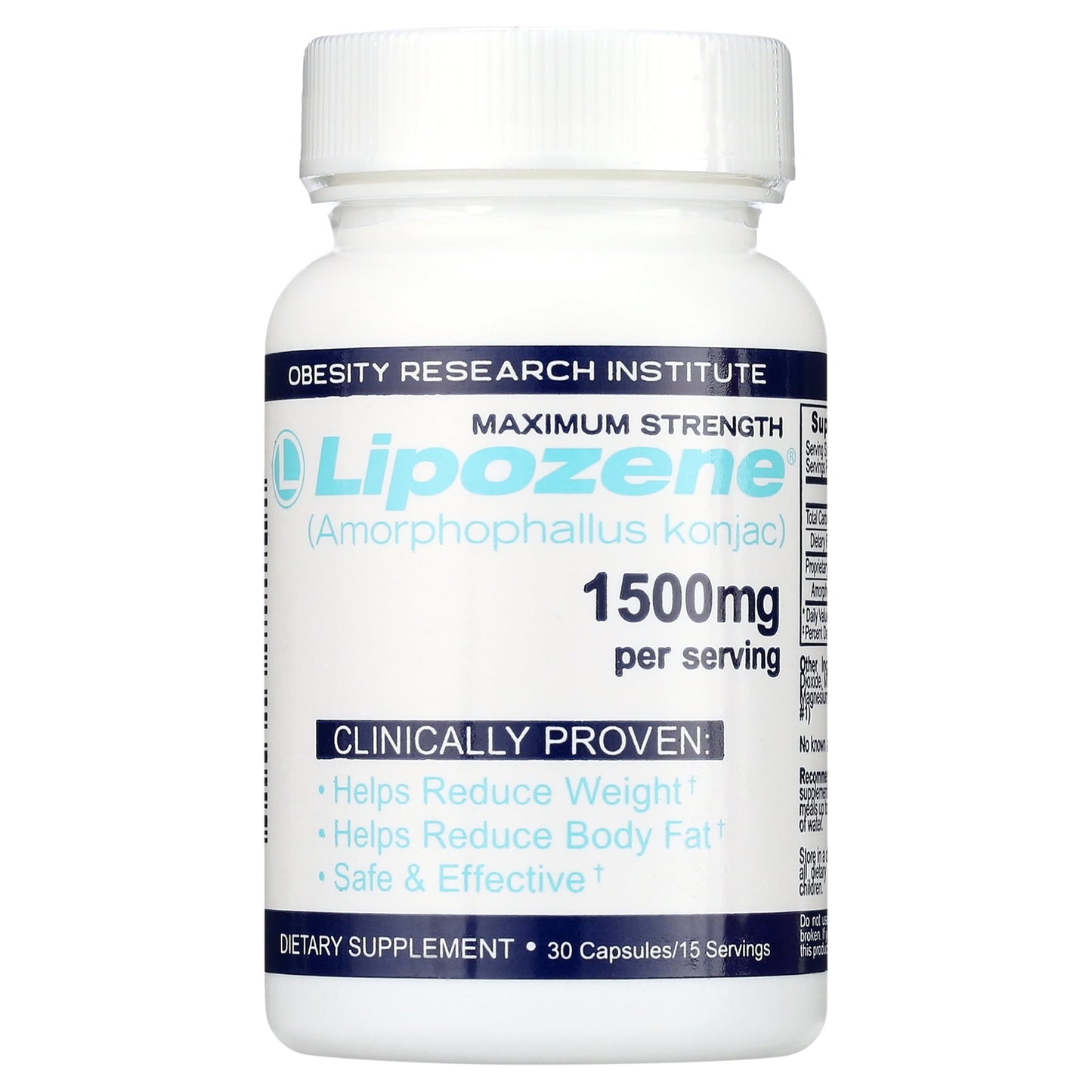 Lipozene Amorphophallus Konjac Maximum Strength Weight Loss Pills, 60Ct