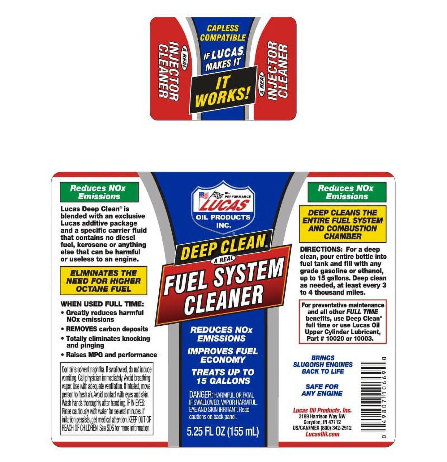 (6 pack) Lucas Oil 10669 Deep Clean Fuel System Cleaner 5.25 Ounce Automotive Fuel Additive