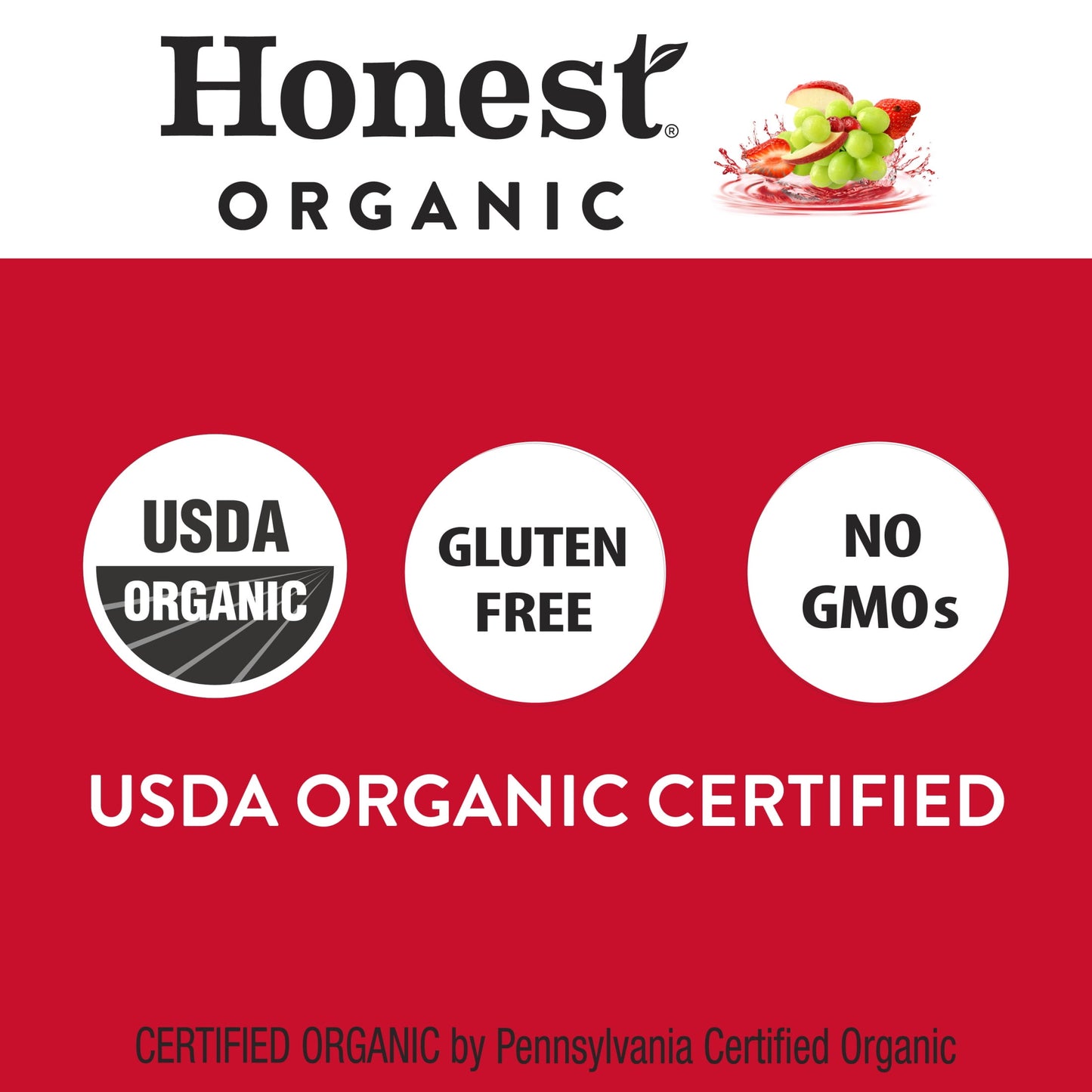 (5 pack) Honest Kids Organic Super Fruit Punch Juice, 6 fl oz, 5 packs of 8 Juice Boxes