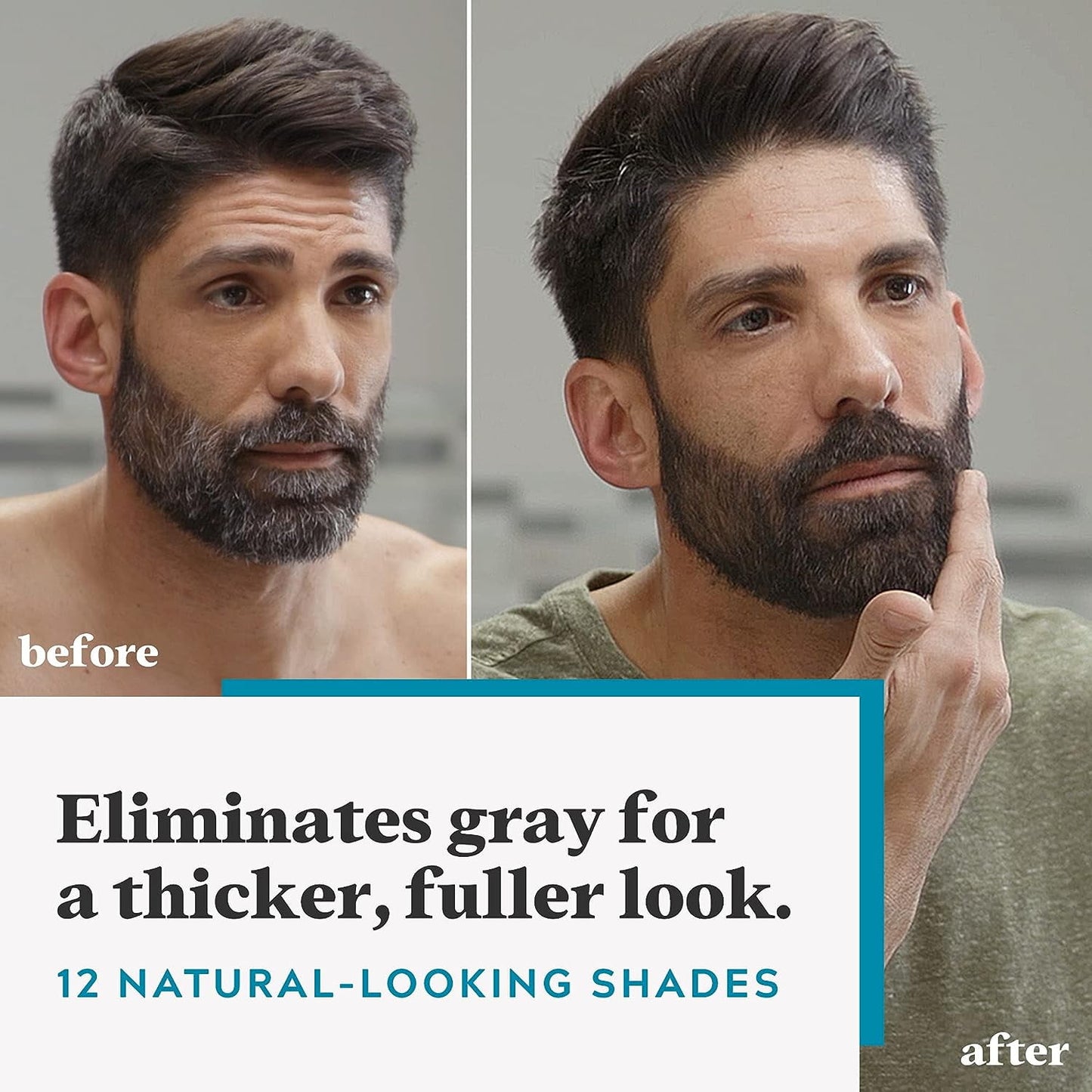 Just For Men Mustache & Beard, Beard Dye for Men with Brush Included for Easy Application, With Keratin Biotin Aloe and Coconut Oil for Healthy Facial Hair - Jet Black, M-60 Pack of 3