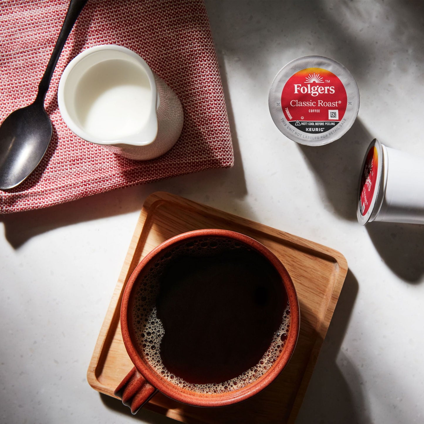 Folgers Classic Roast, Medium Roast Coffee, Keurig K Cup Pods, 60 Count Box