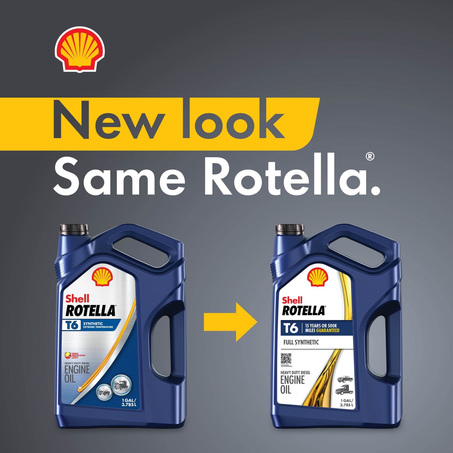 (2 pack) Shell Rotella T6 Full Synthetic 15W-40 Diesel Engine Oil, 1 Gallon
