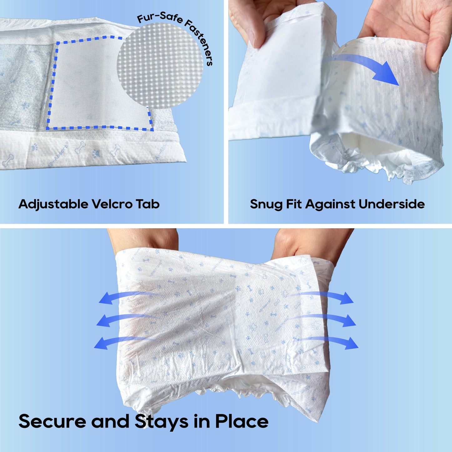 Honey Care All-Absorb A27 Disposable Male Dog Wrap,50 Count,Extra Small,Super Absorbent,Breathable