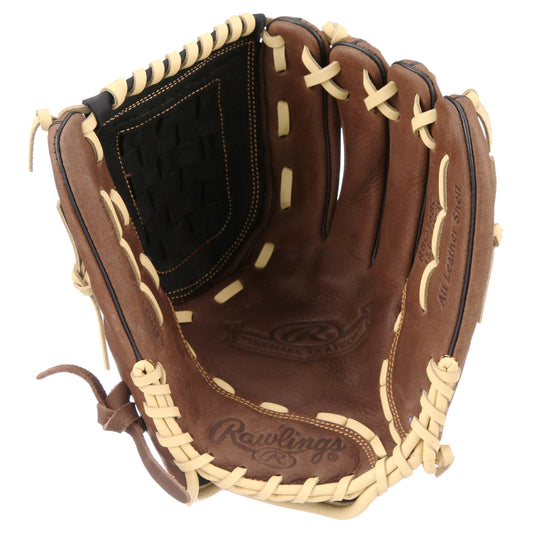 Rawlings | 12.5" RBG36 Recreational Baseball & Softball Glove | All-Leather Shell | Right Hand Throw