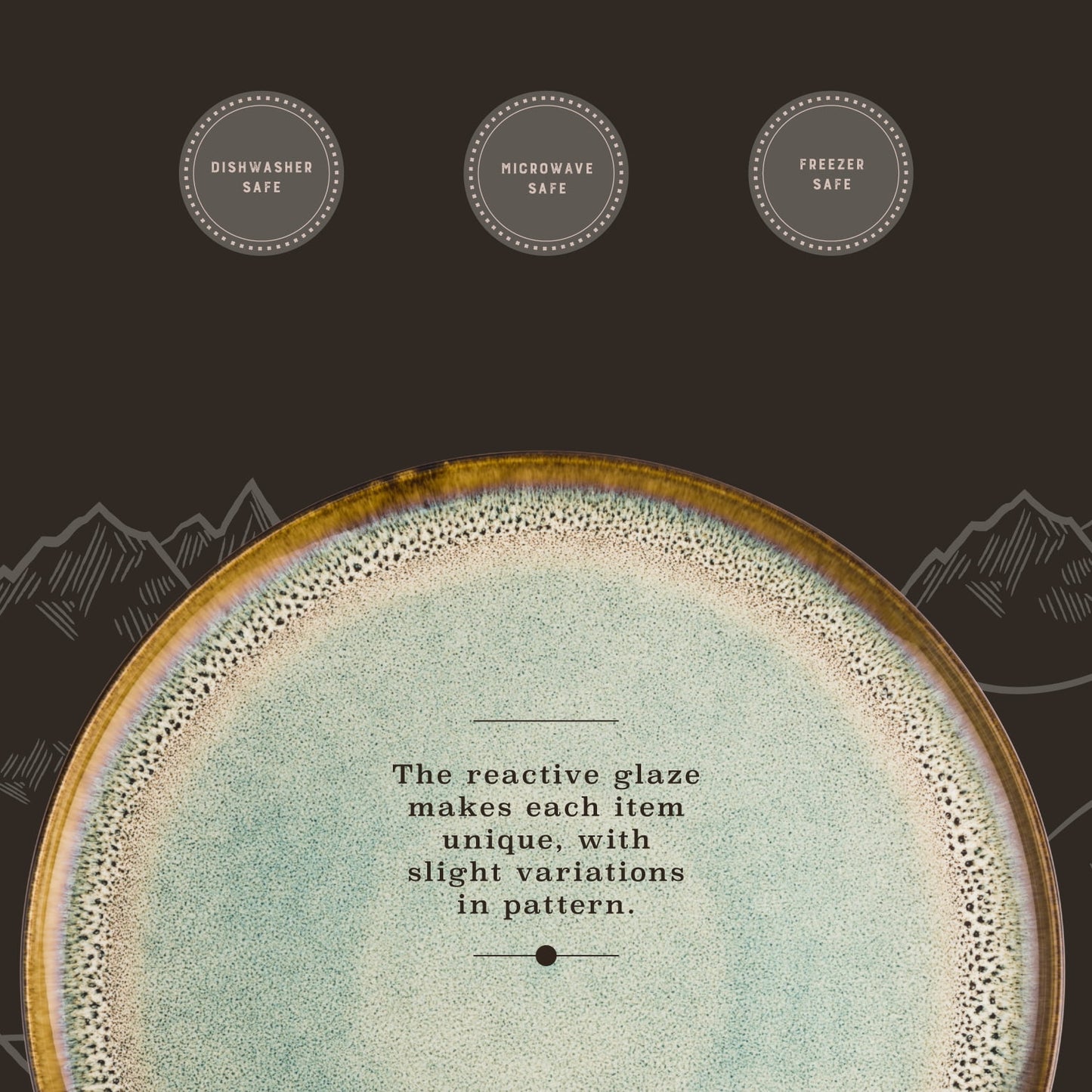 Yellowstone Kayce 12-Piece Reactive Ceramic Dinnerware Set